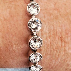 Silver & Rhinestone Tennis Bracelet